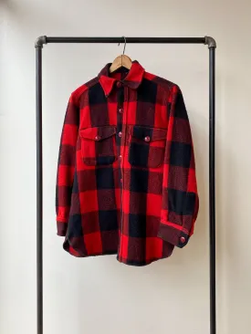 80's Buffalo Plaid Midweight Wool Shirt—[S]
