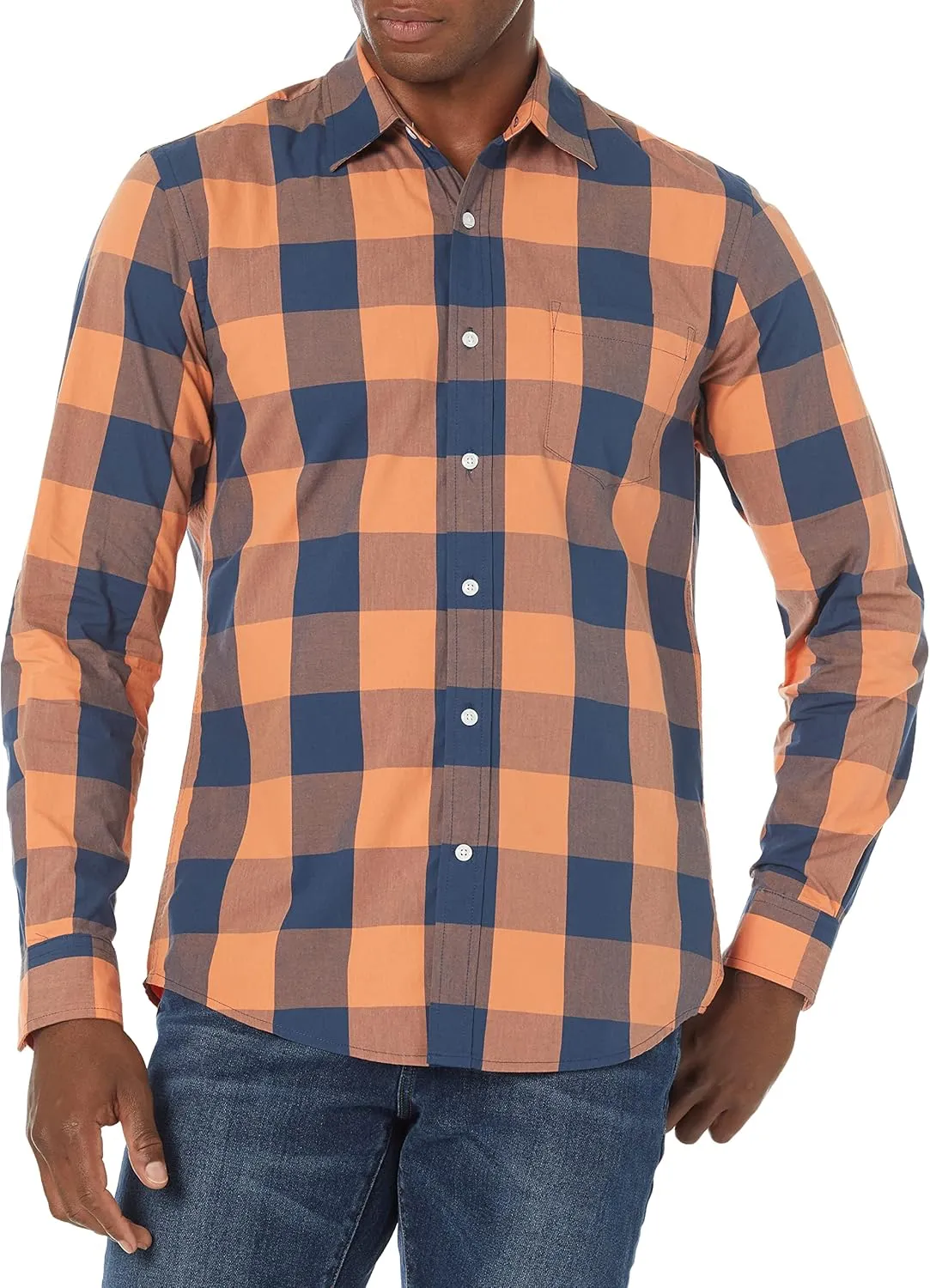 Amazon Essentials Men's Slim-Fit Long-Sleeve Poplin Shirt