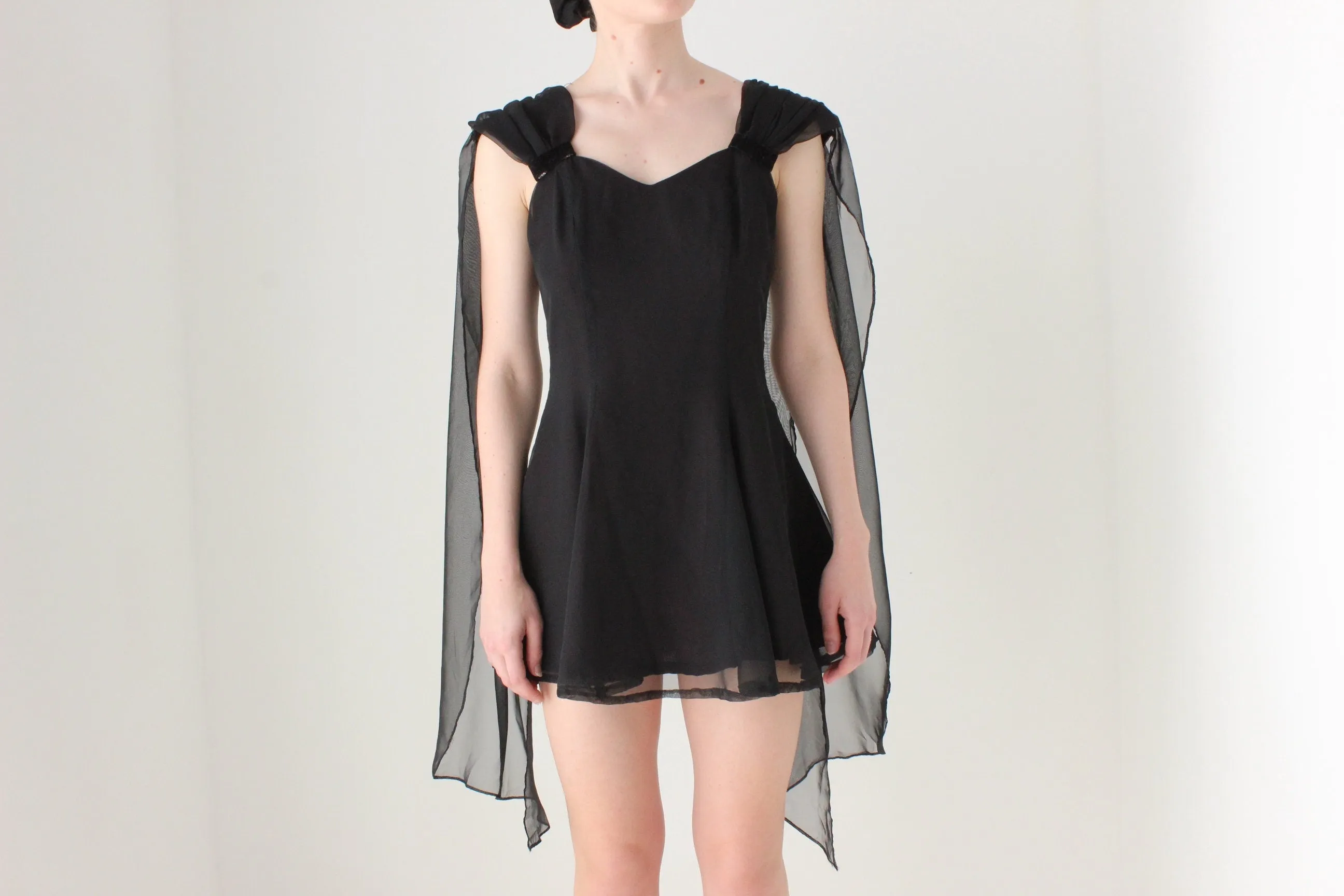BALLETCORE Heavenly 80s Flutter Organza Cocktail Dress