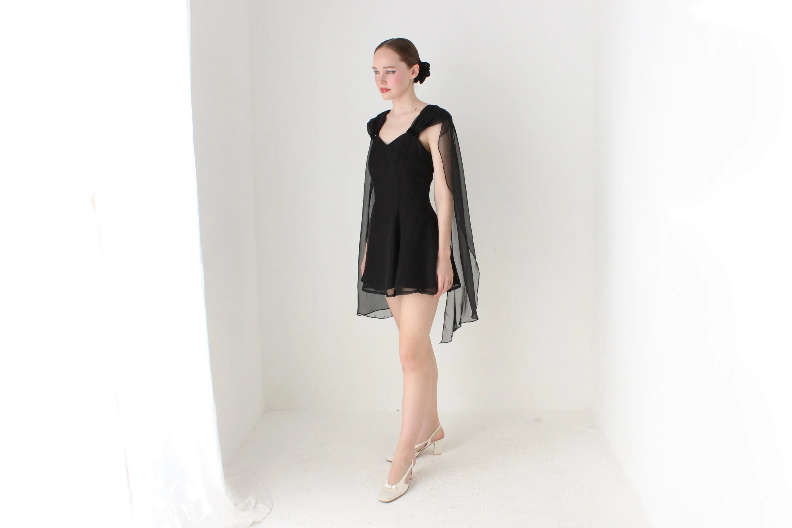 BALLETCORE Heavenly 80s Flutter Organza Cocktail Dress