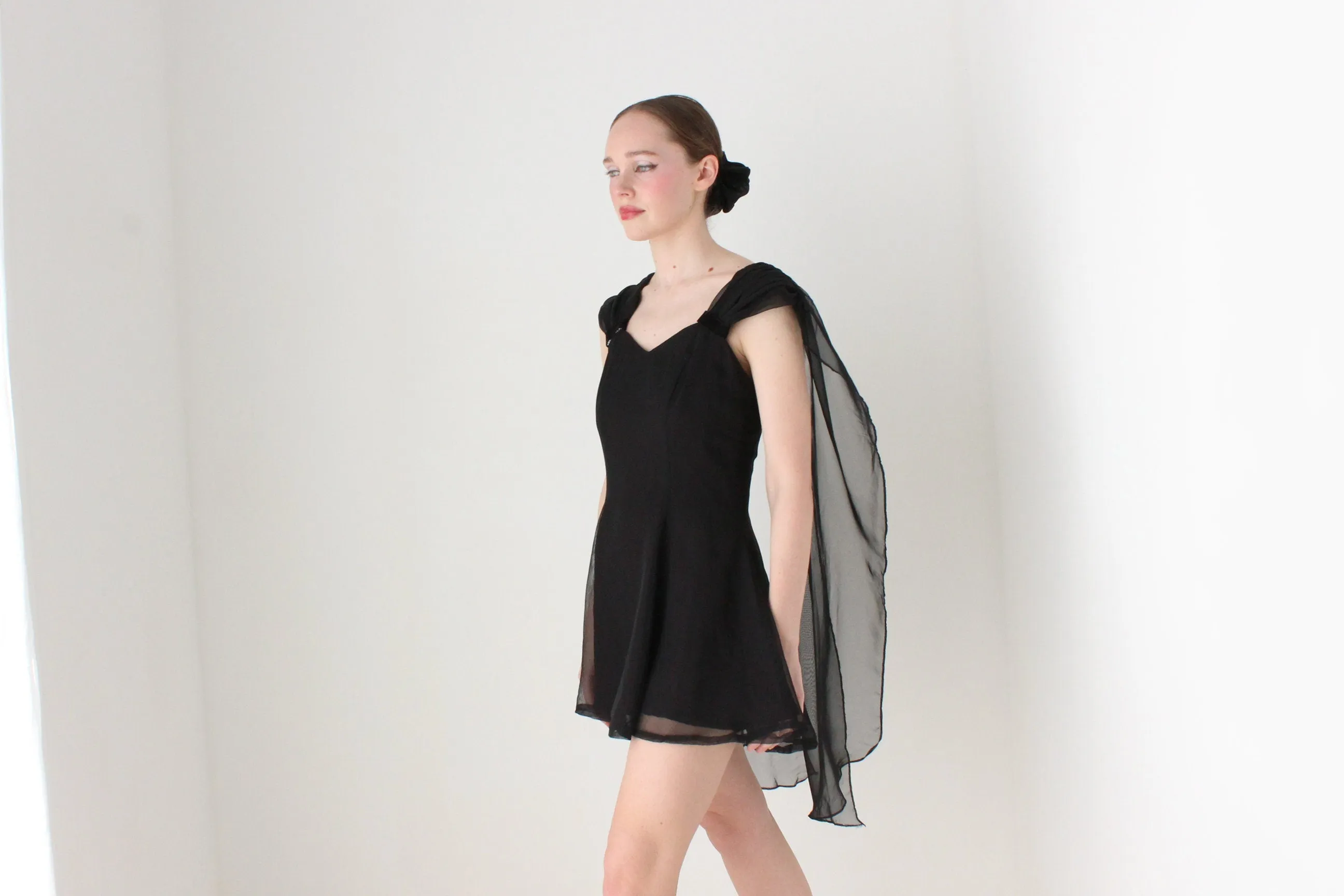 BALLETCORE Heavenly 80s Flutter Organza Cocktail Dress
