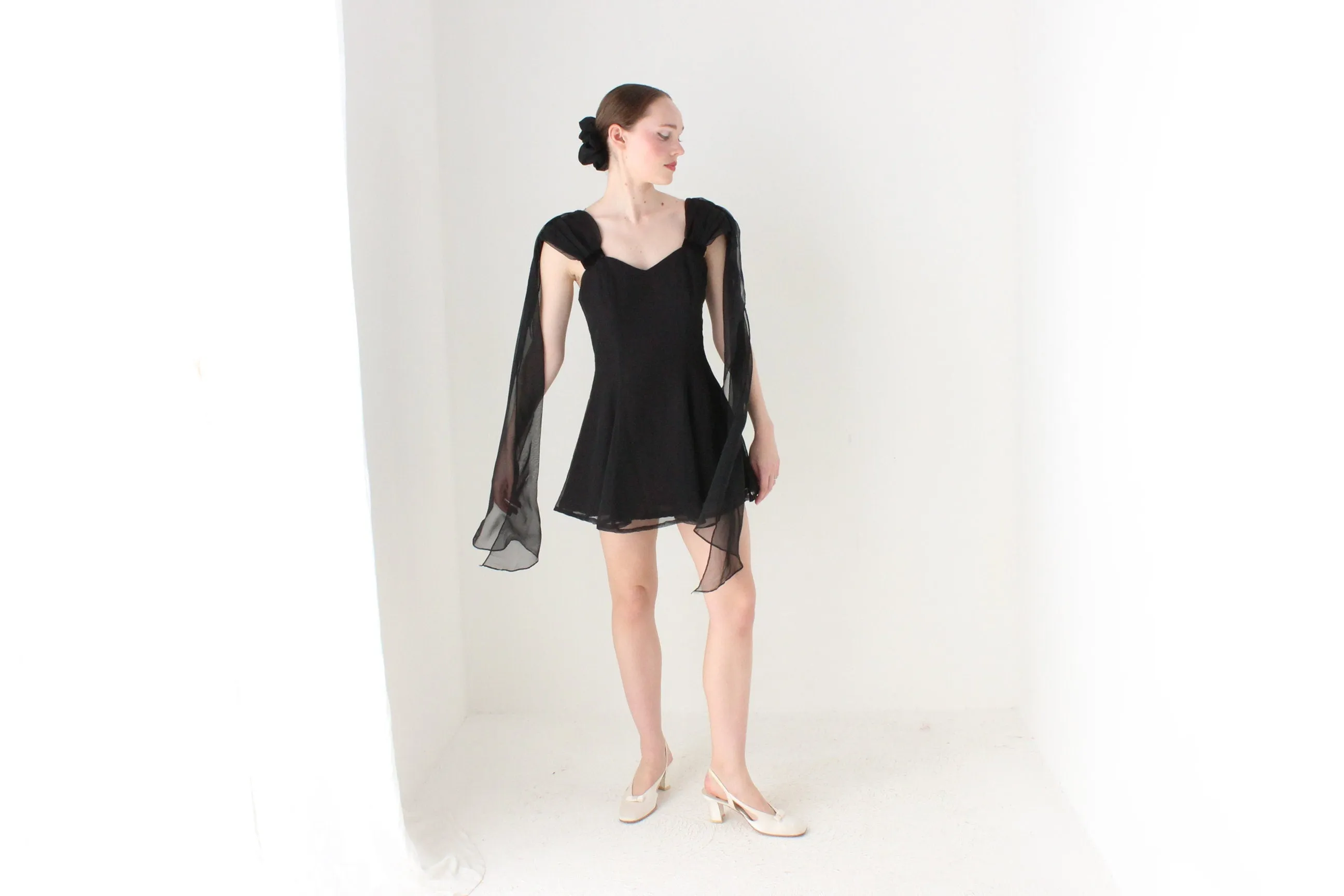 BALLETCORE Heavenly 80s Flutter Organza Cocktail Dress