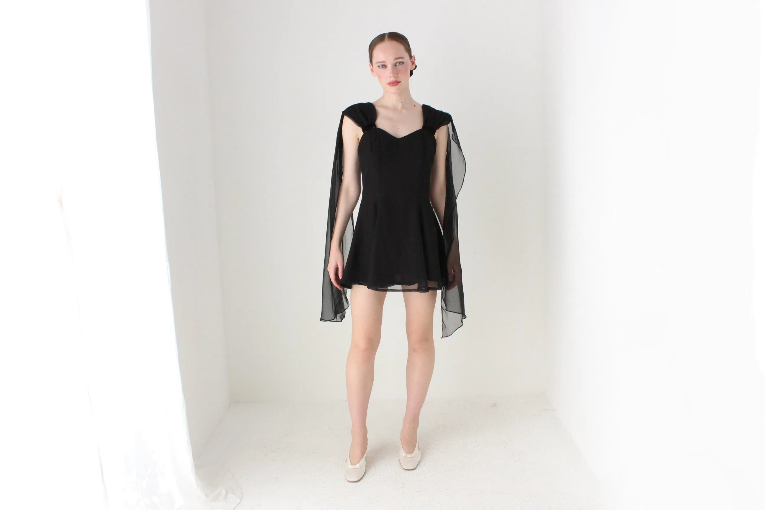 BALLETCORE Heavenly 80s Flutter Organza Cocktail Dress