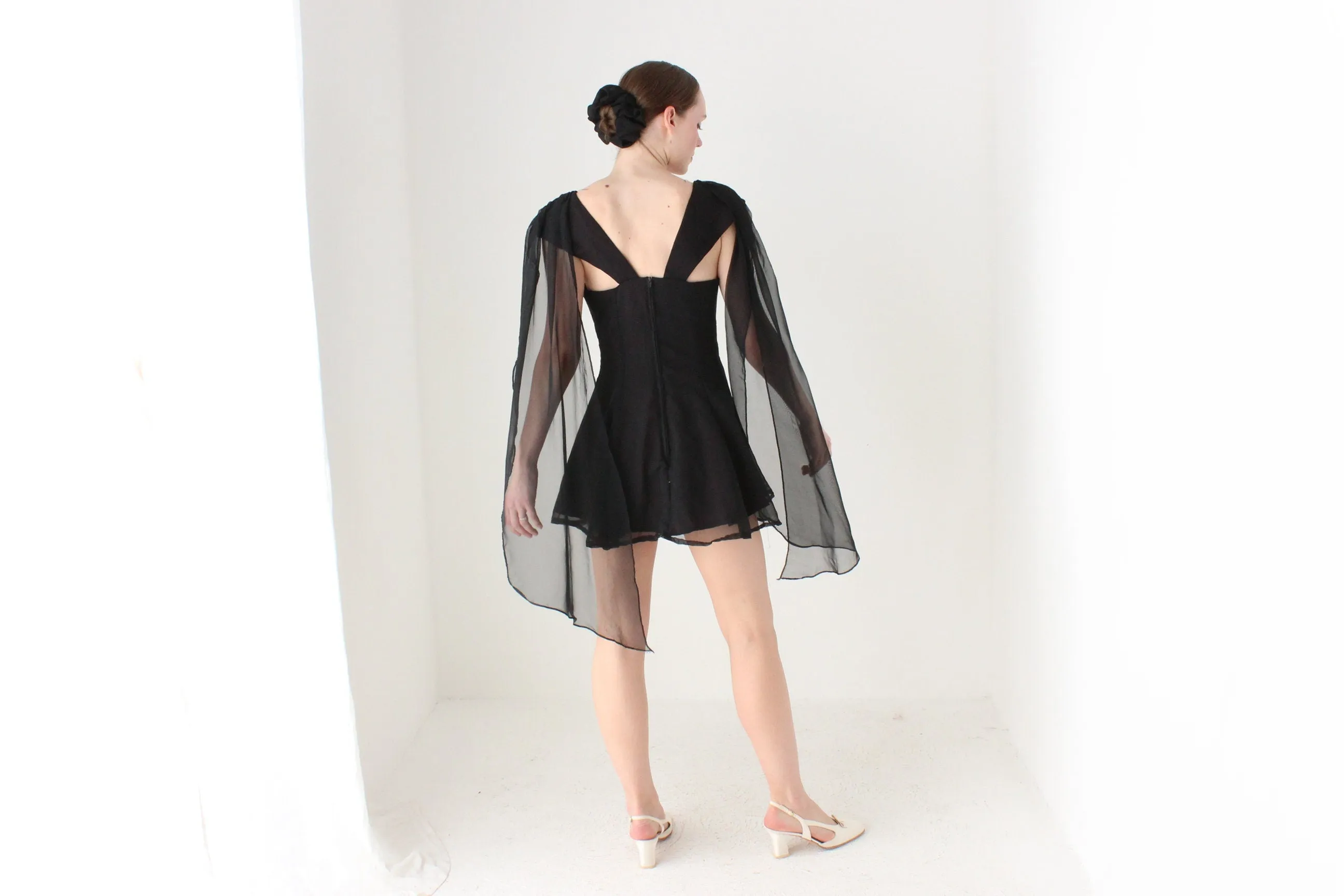 BALLETCORE Heavenly 80s Flutter Organza Cocktail Dress