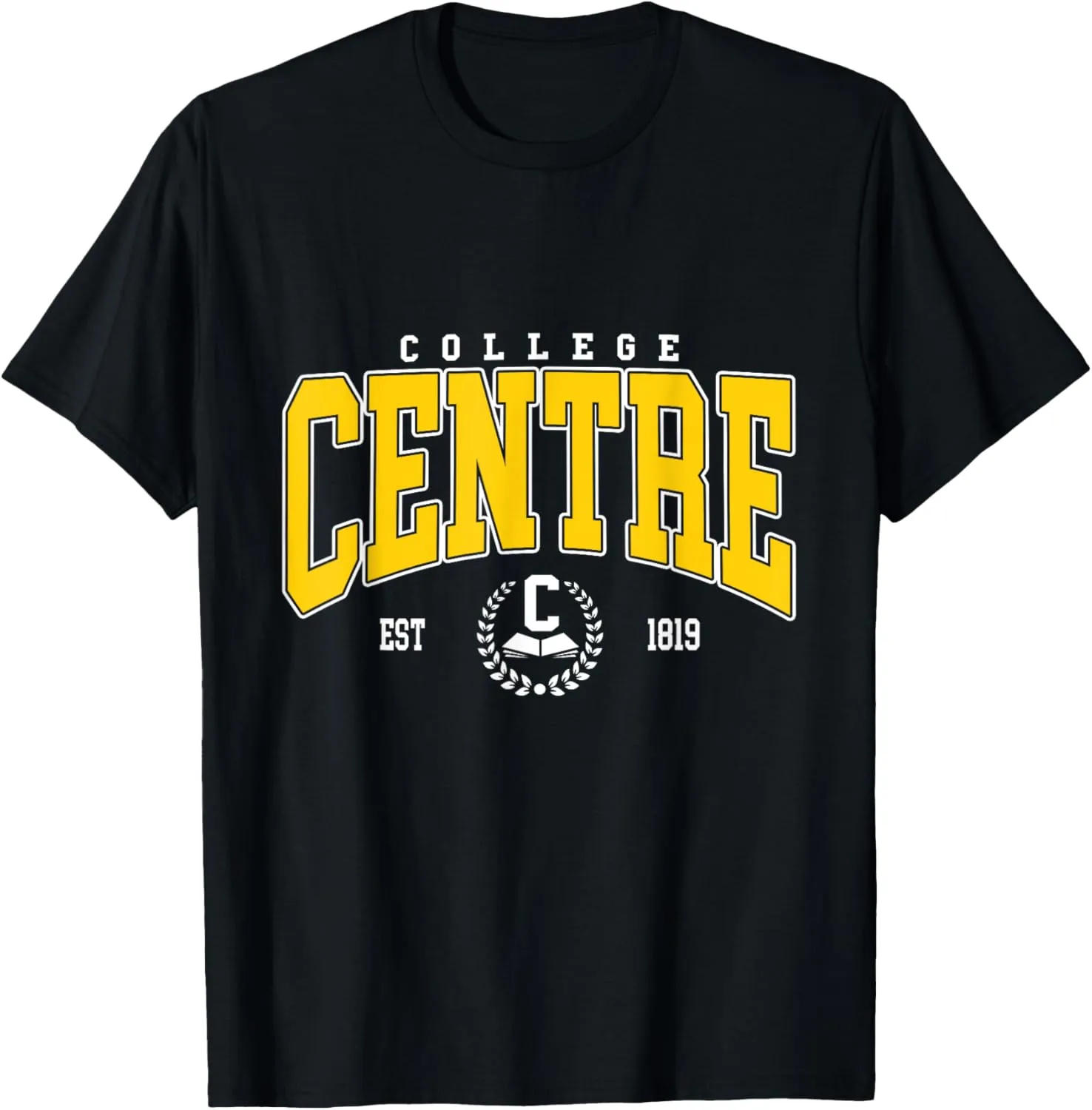 Centre Arch Vintage College Athletic Sports Design Tee T-Shirt