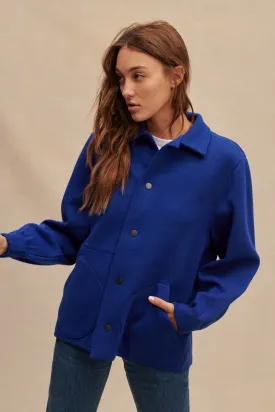 Coach jacket bleu électrique pour femme