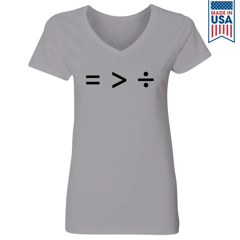 Equality Is Greater Than Division Book Lovers Gift Women's V-neck T-shirt TSVW371