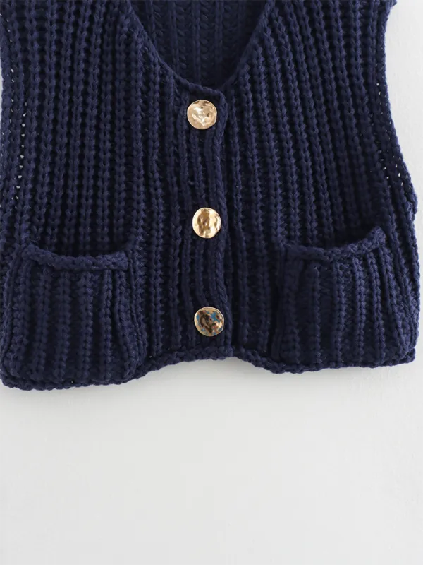 Esmeralda New Women's Thick Needle Knitted Vest