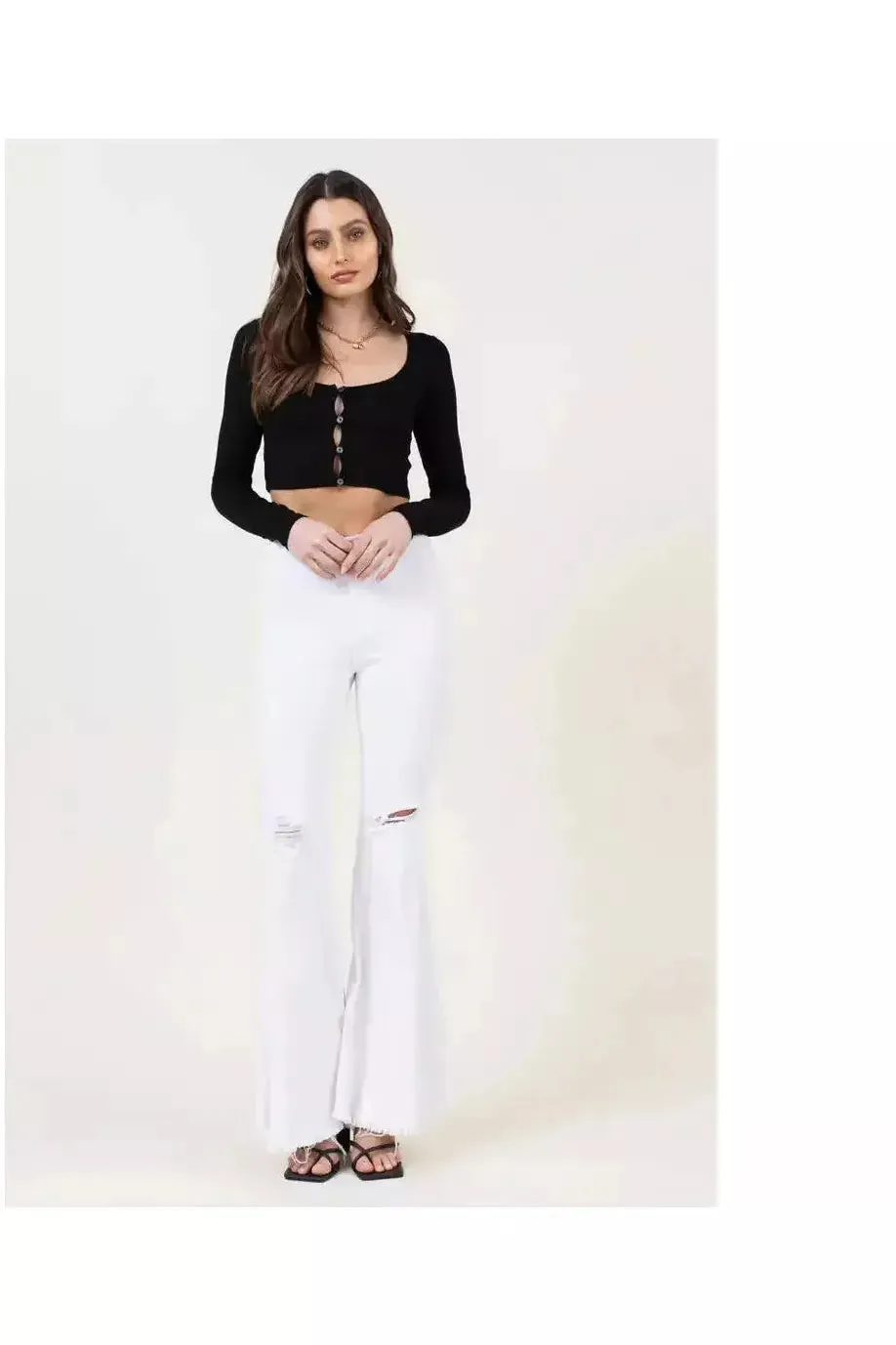 Fiona Flare White