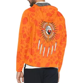 Floral Beadwork Real Orange Feather Directions Unisex Windbreaker