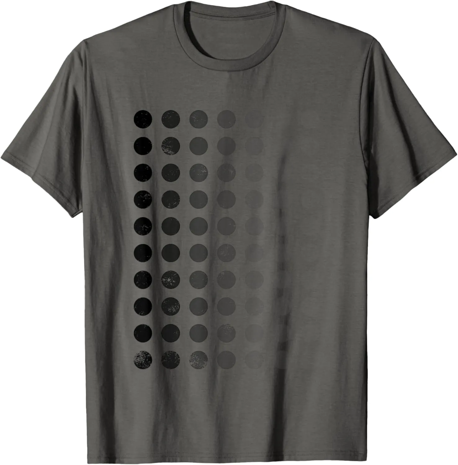 Geometric Circle Shapes Geometry Art Grid Pattern Distressed T-Shirt