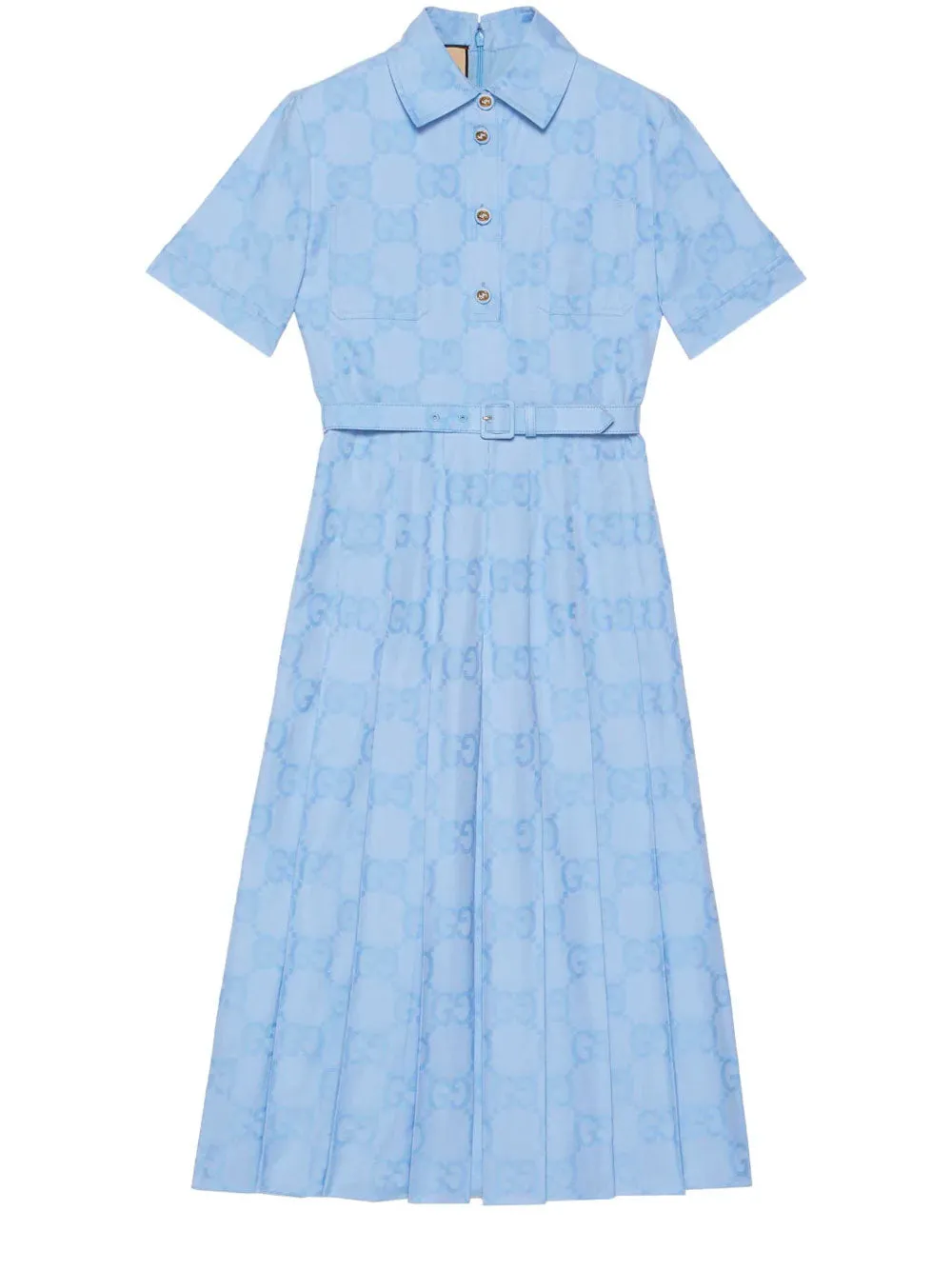 GG jumbo jacquard print shirt dress