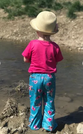 Girls Bell Bottom Pants BOHO | Steerhead, Bullhead