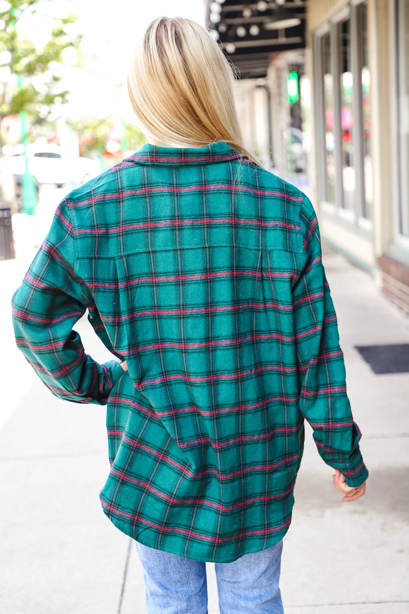 Green Mari Plaid Shirt