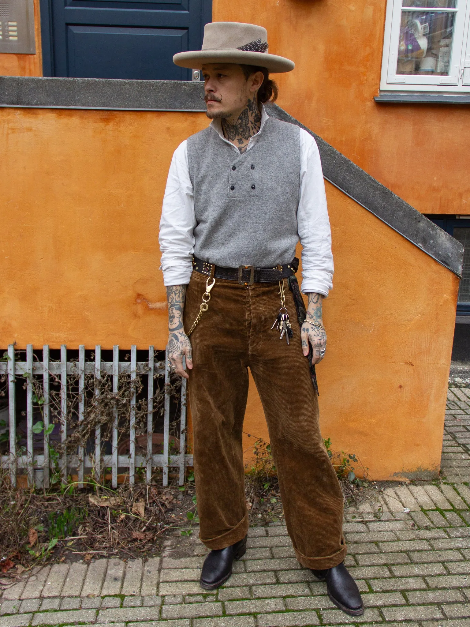 GRP x Max Rohr, 4-Buttons Vest, Light Grey