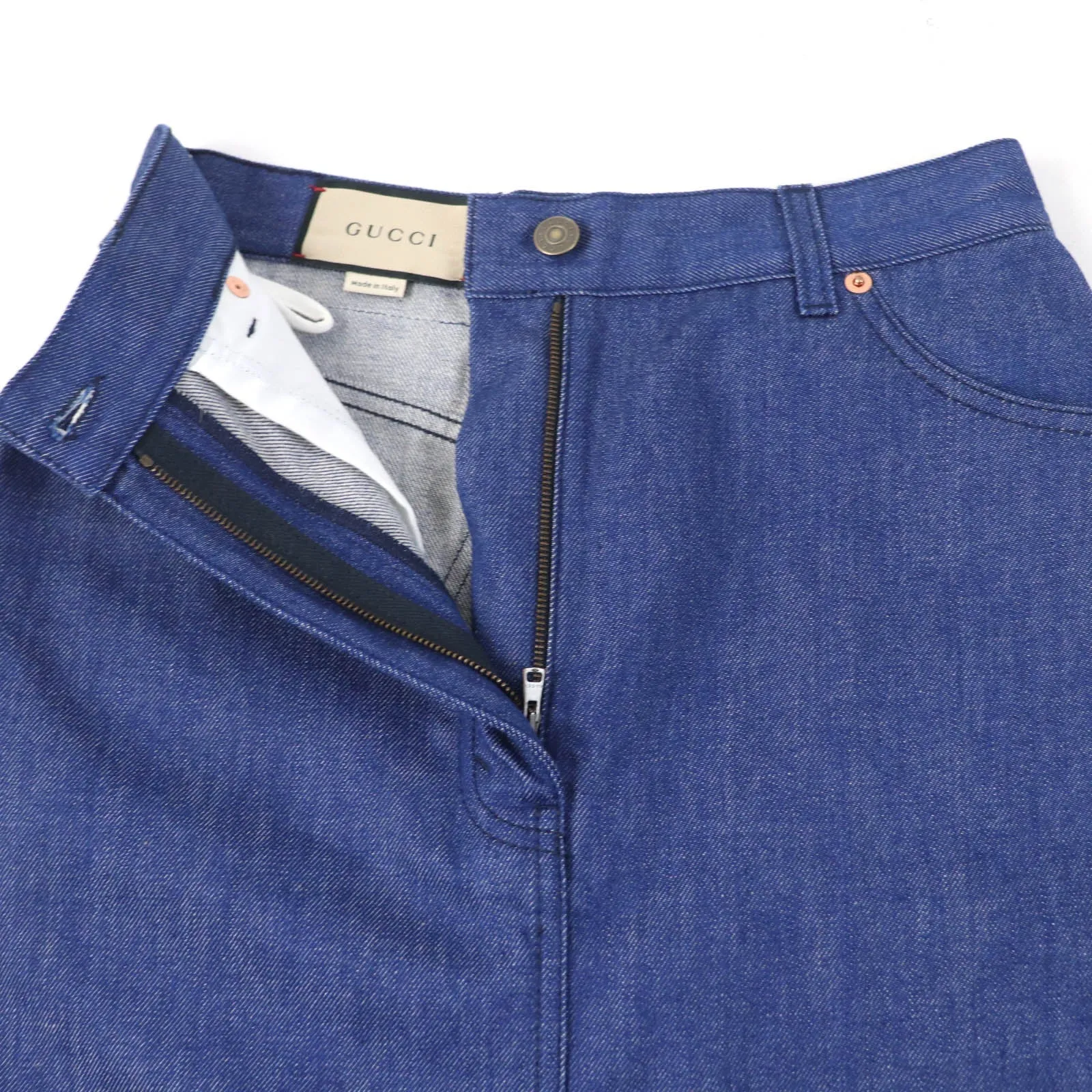 GUCCI Long skirt 665859 cotton Indigo 40