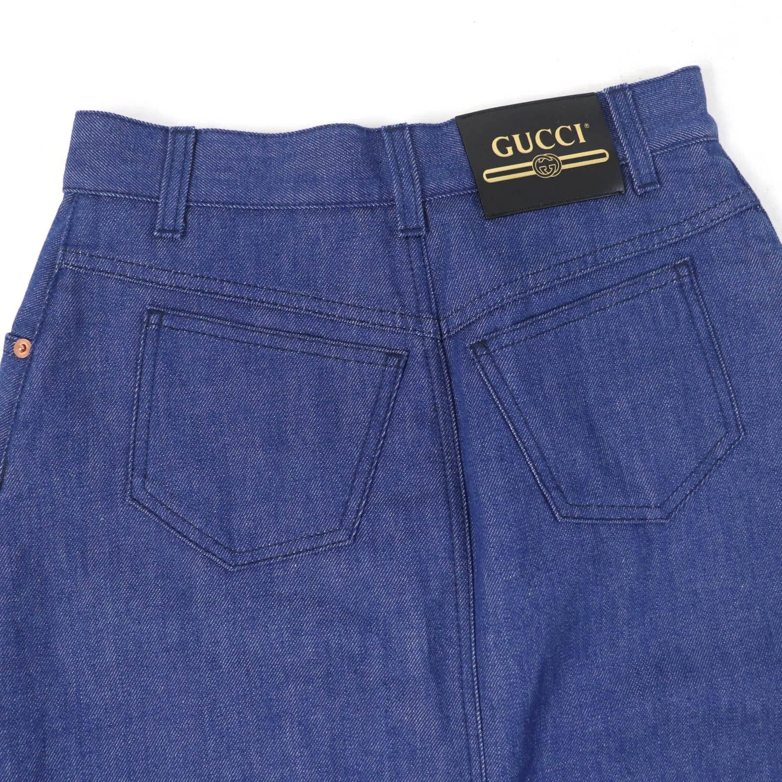 GUCCI Long skirt 665859 cotton Indigo 40