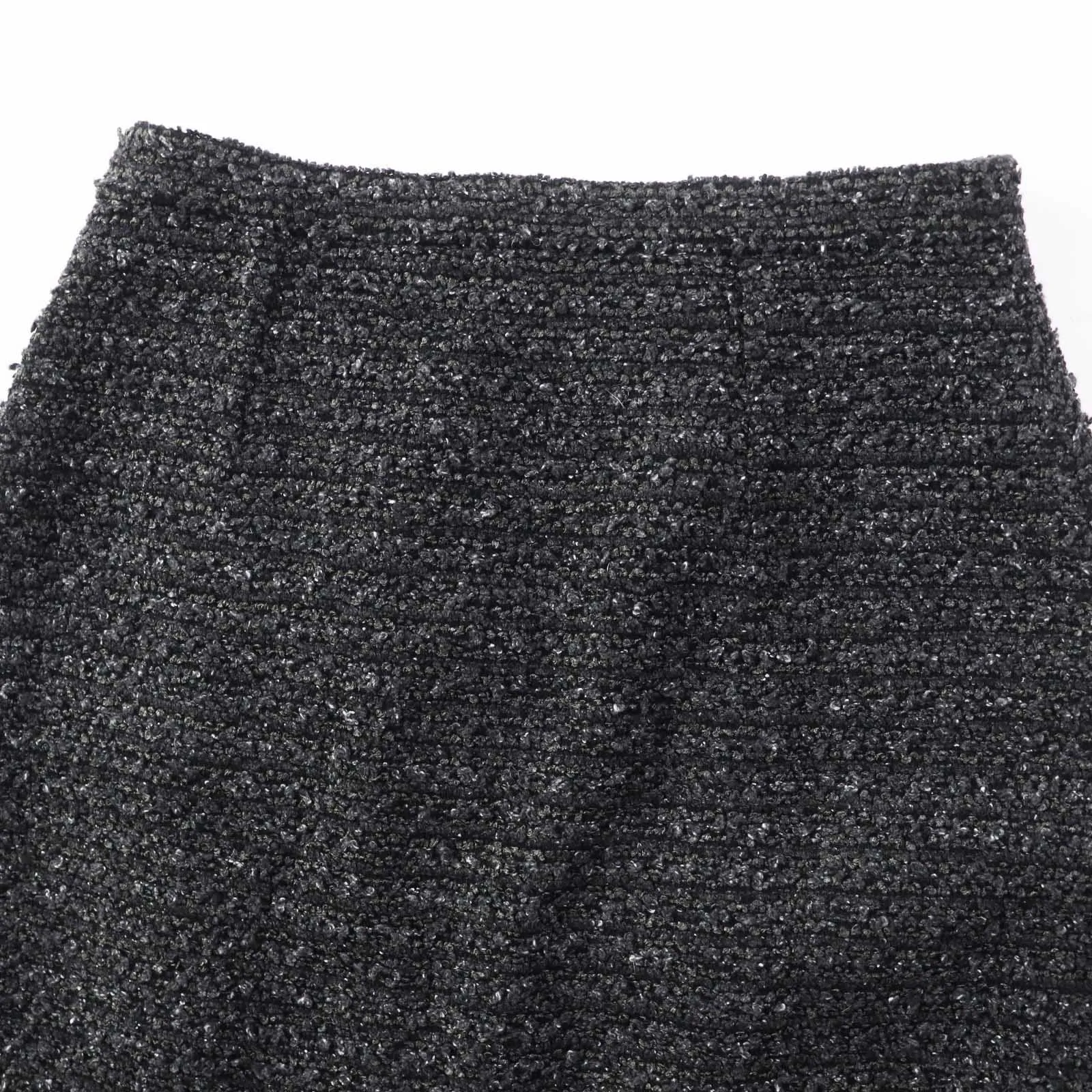 GUCCI Tweed skirt 681234 cotton dark gray black 38
