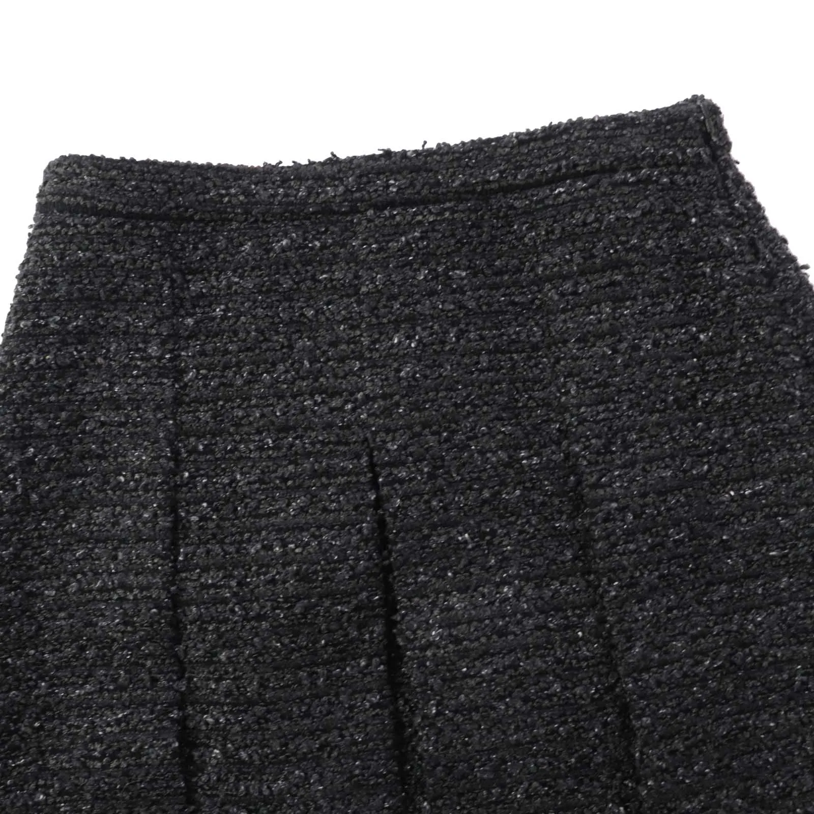 GUCCI Tweed skirt 681234 cotton dark gray black 38
