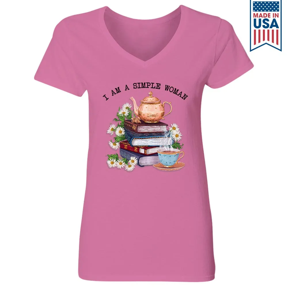 I Am A Simple Woman Tea Book Lovers Gift TSVW2033