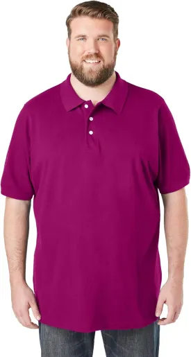 KingSize Men's Big & Tall Shrink-Less Piqu Polo Shirt