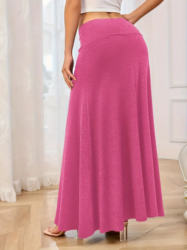 Knitted A-line stretchy skirt
