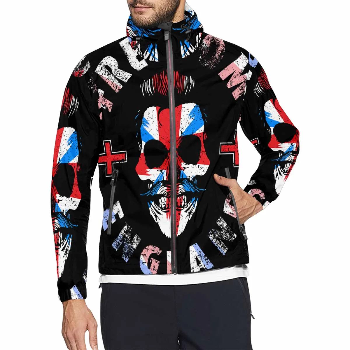 Men's Windbreaker printed freedom england