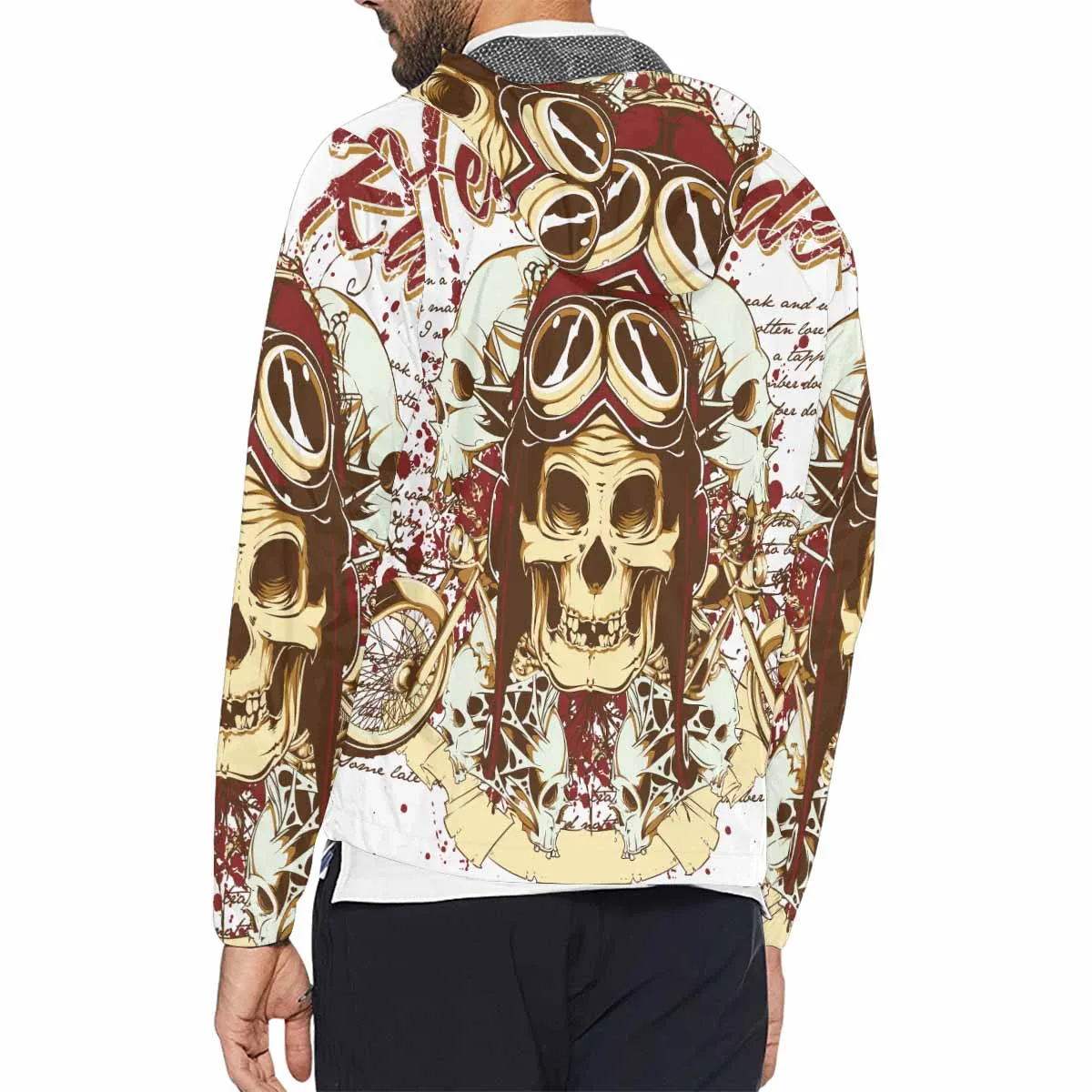 Men's Windbreaker printed Hell rider 1