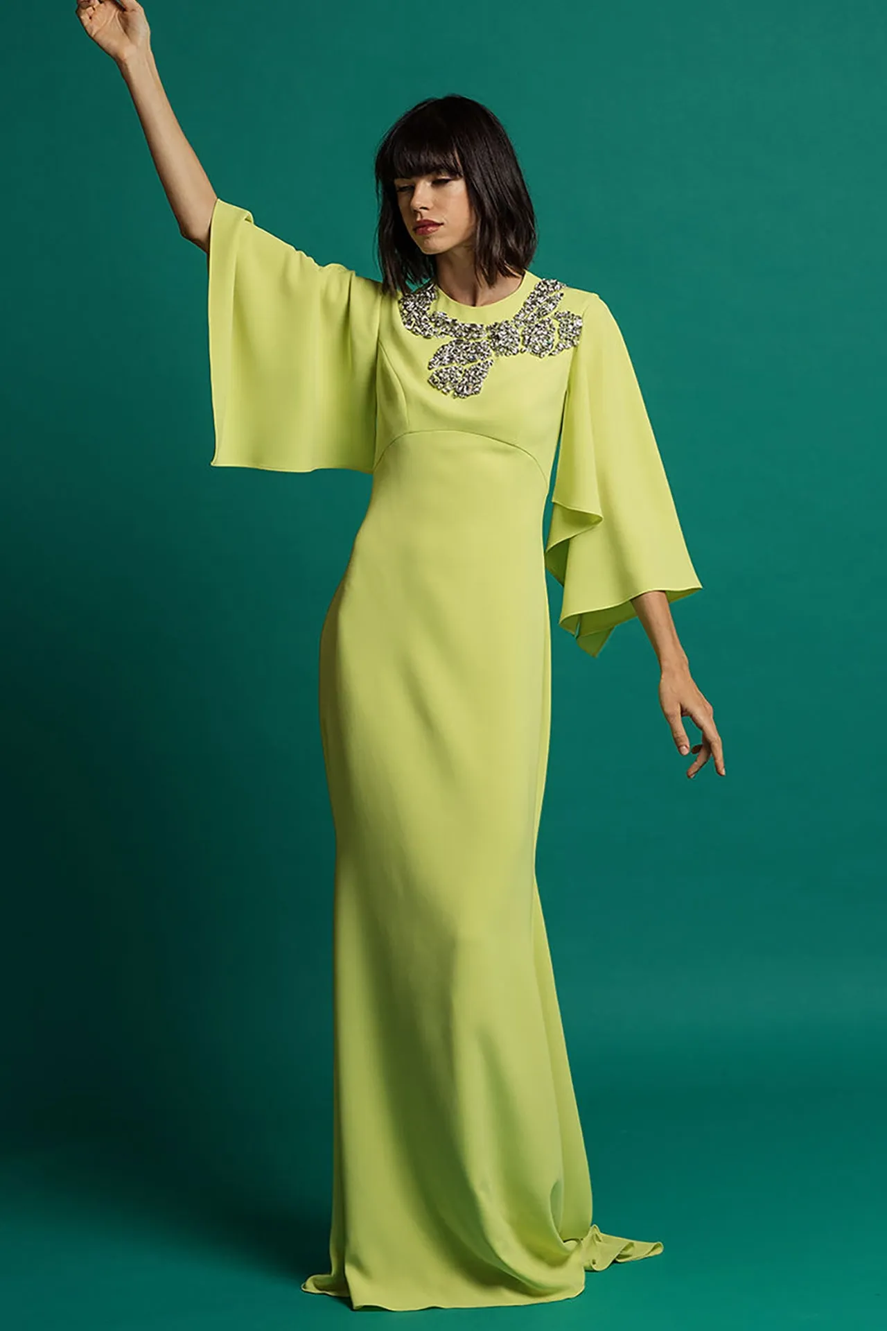 Mermaid Dress with Bell Sleeves