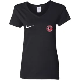 Nike Atlanta Falcons Nfl Football Women V-Neck T-Shirt