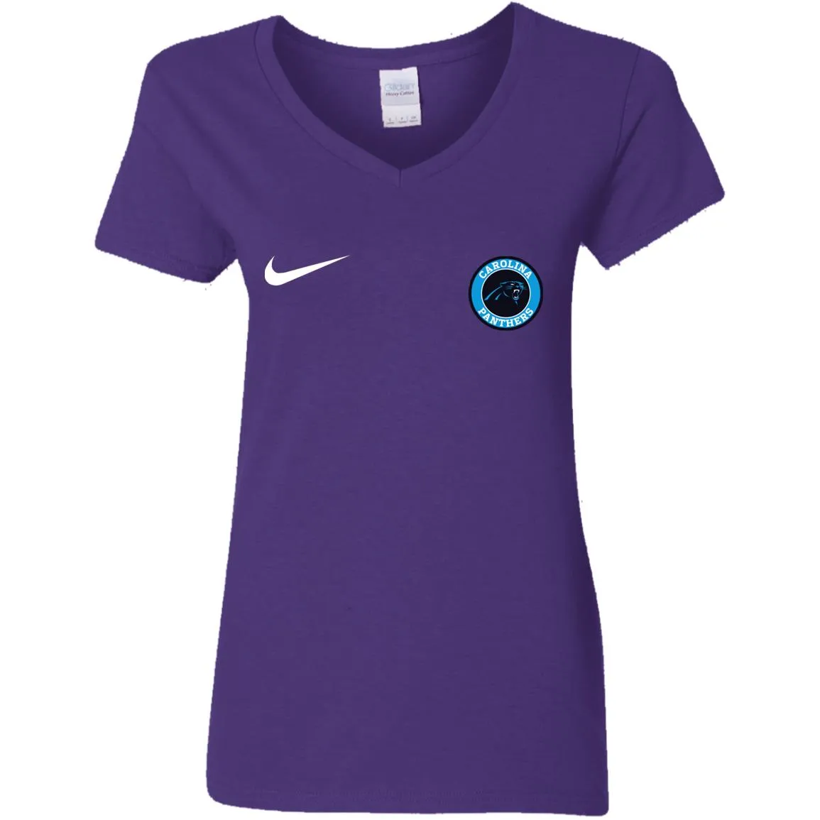 Nike Carolina Panthers Nfl Football Women V-Neck T-Shirt