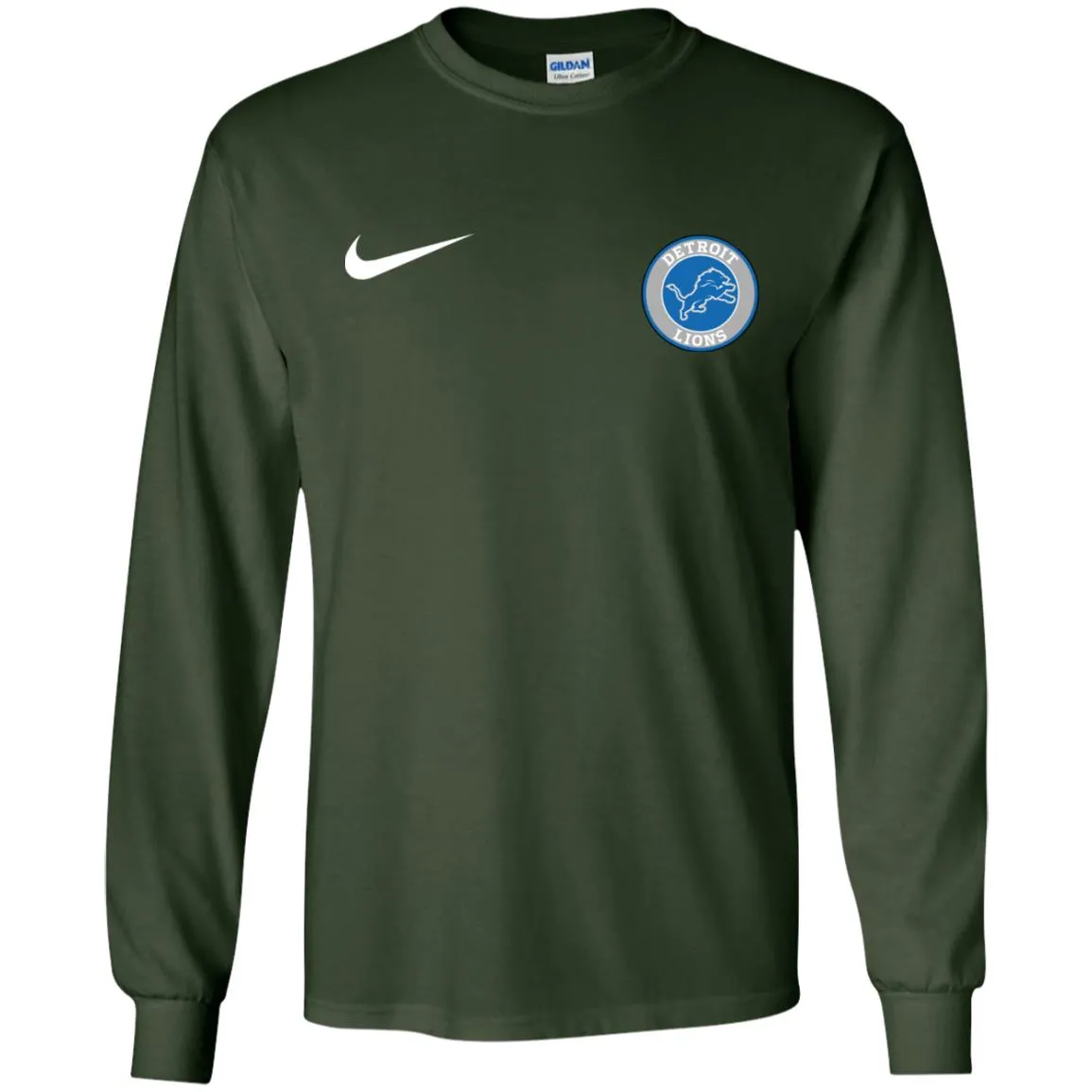 Nike Destroit Lions Nfl Football Men Long SLeeve Shirt