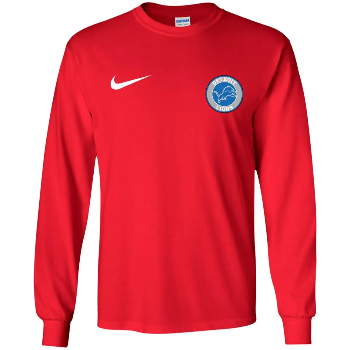 Nike Destroit Lions Nfl Football Men Long SLeeve Shirt