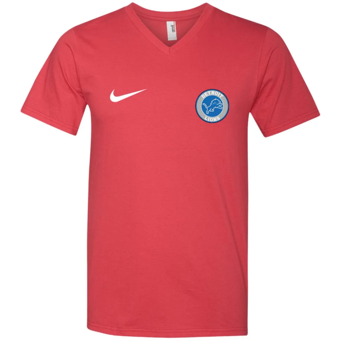 Nike Destroit Lions Nfl Football Men V-Neck T-Shirt