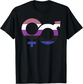 Non Binary Symbol - Pride Genderless Neutral Gender Fluid T-Shirt