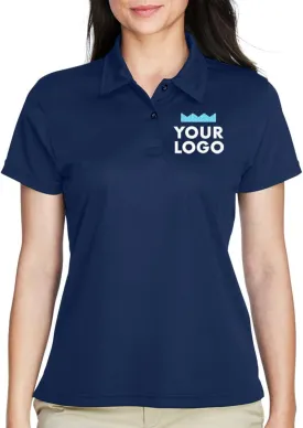 Queensboro Custom Embroidered Logo Womens All-Purpose Polo Shirt. Moisture-Wicking, Lightweight Performance Fit