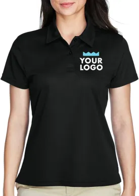 Queensboro Custom Embroidered Logo Womens All-Purpose Polo Shirt. Moisture-Wicking, Lightweight Performance Fit