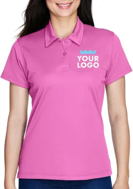 Queensboro Custom Embroidered Logo Womens All-Purpose Polo Shirt. Moisture-Wicking, Lightweight Performance Fit