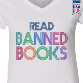 Read Banned Book Book Lovers Gift Women's V-neck T-shirt TSVW549