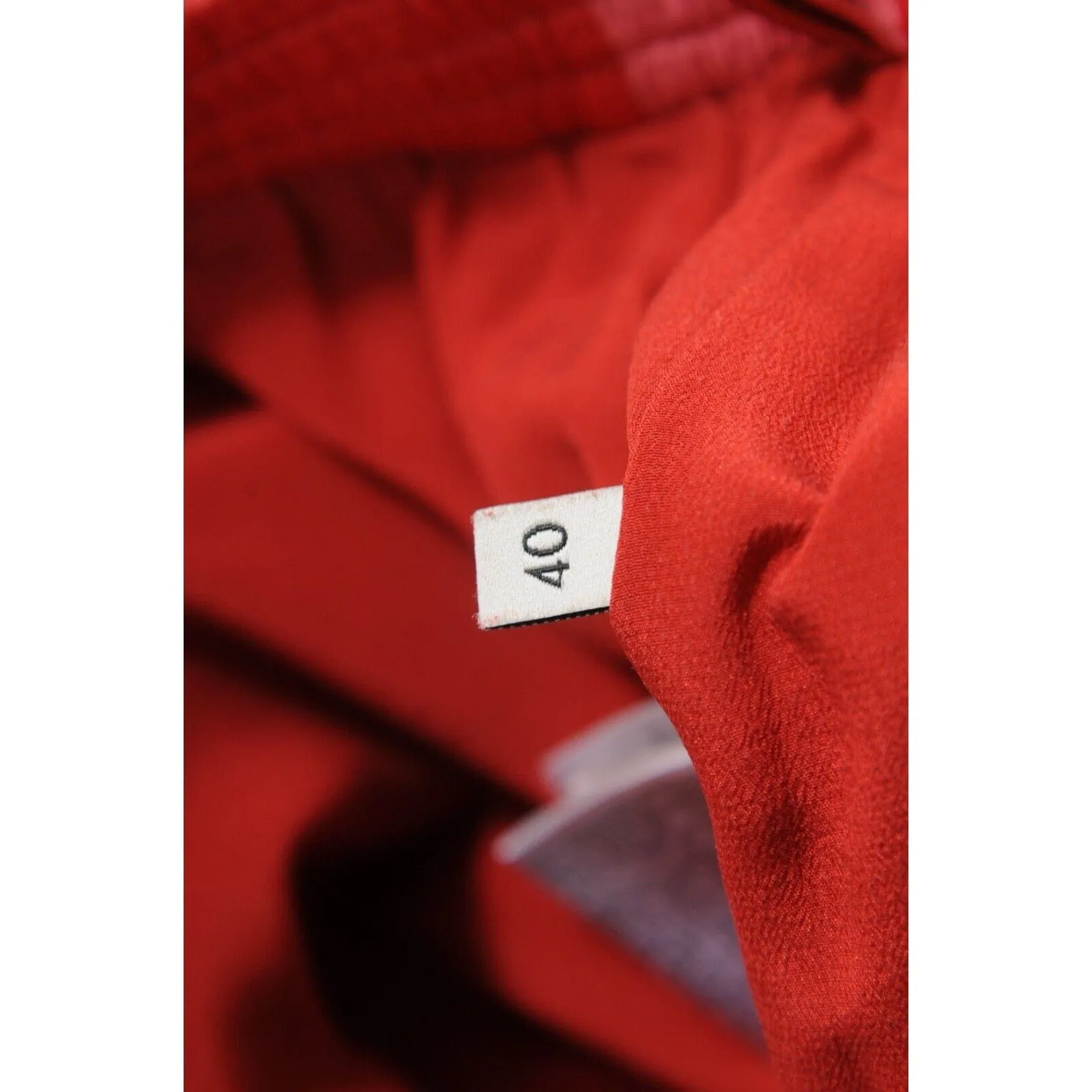 Red Pink Leather Midi Side Striped Pencil Skirt