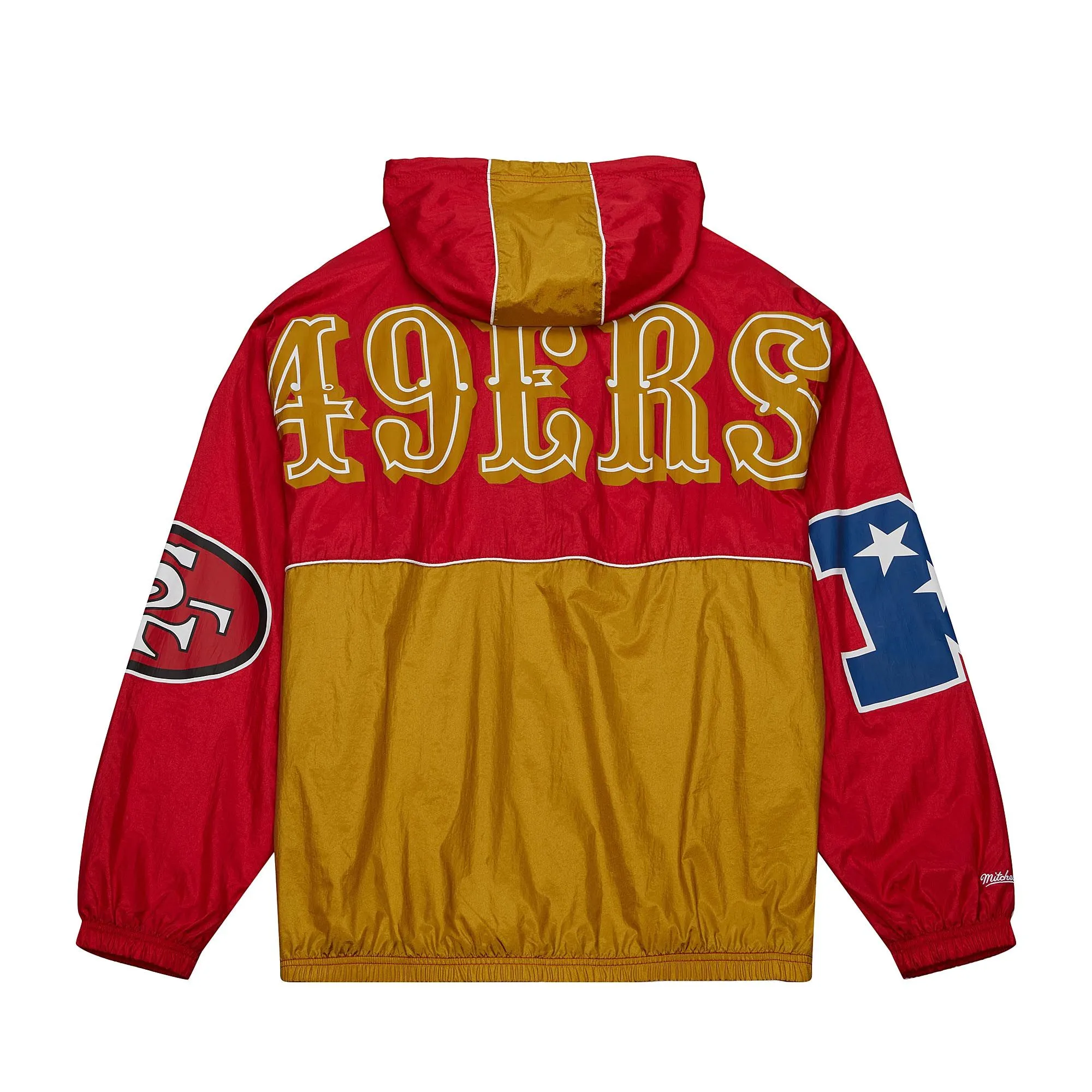 SAN FRANCISCO 49ERS MEN'S TEAM OG ANORAK PULLOVER WINDBREAKER