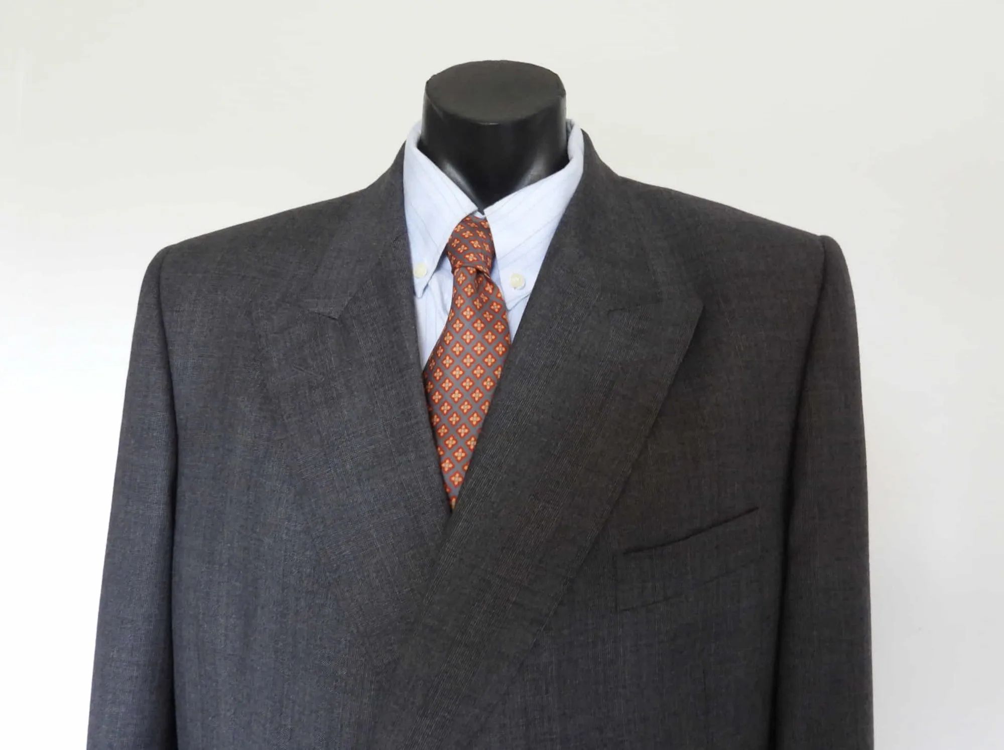 Savile Row Suit - Grey Double-breasted suit by Gieves & Hawkes - 46R