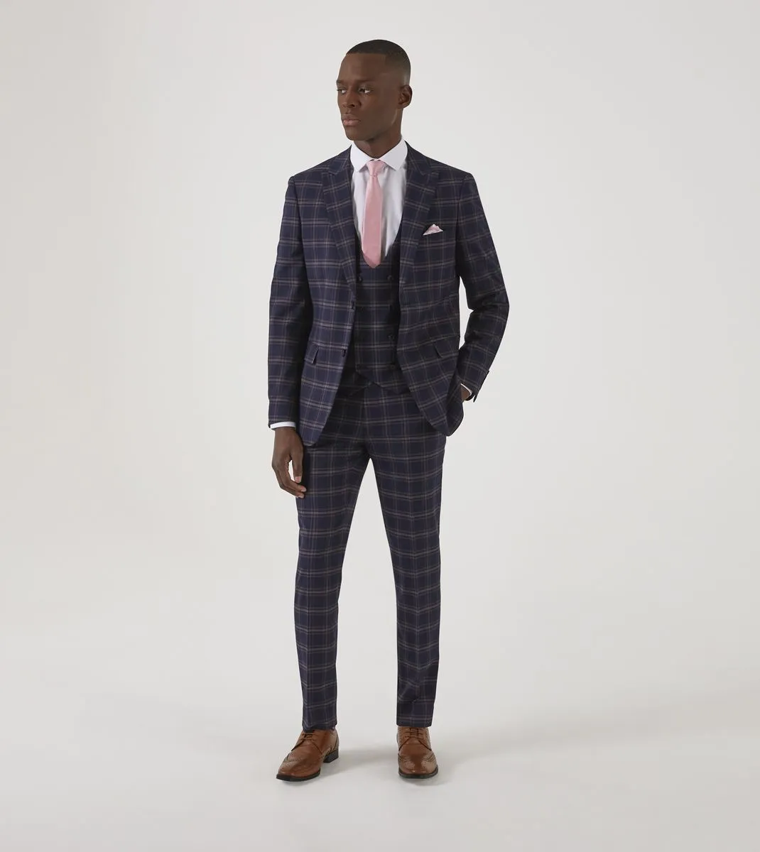 Skopes Stewart Blue & Pink Check Blazer Jacket