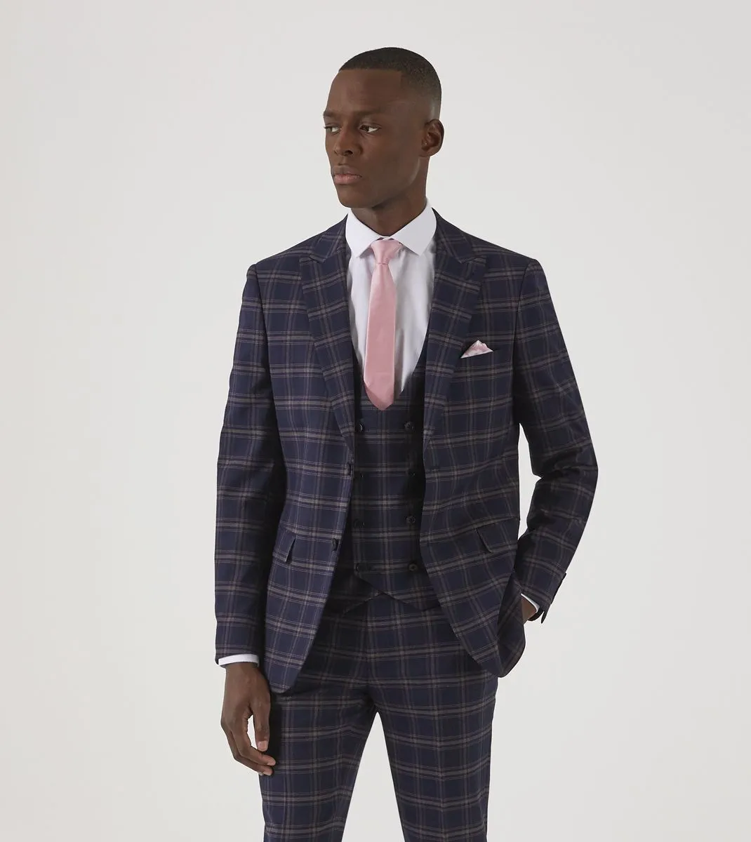 Skopes Stewart Blue & Pink Check Blazer Jacket