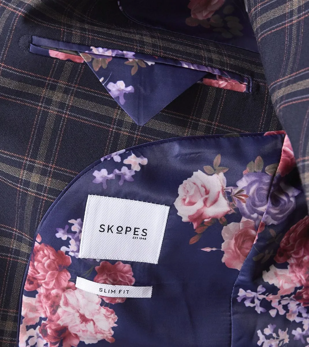 Skopes Stewart Blue & Pink Check Blazer Jacket