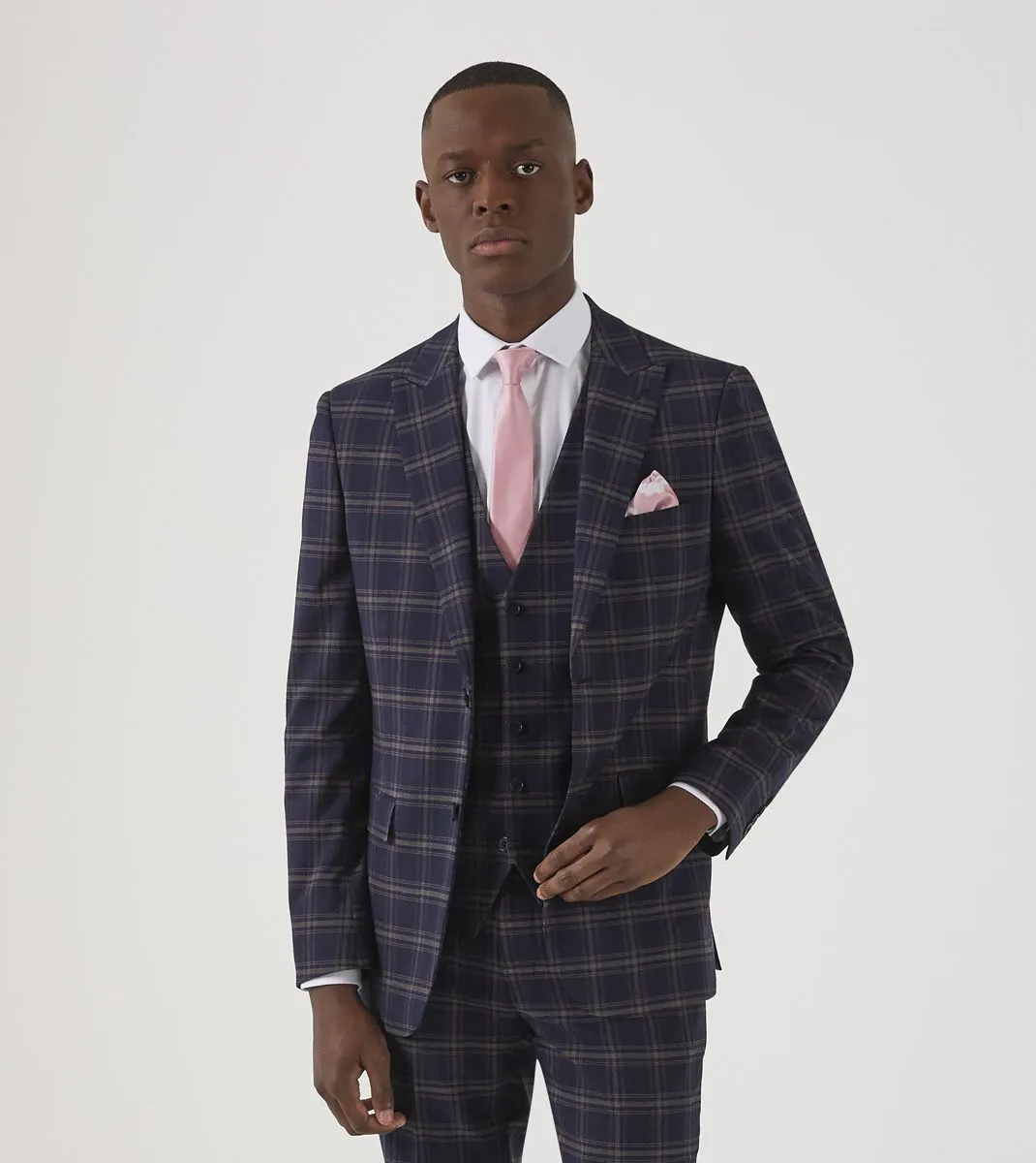 Skopes Stewart Blue & Pink Check Blazer Jacket