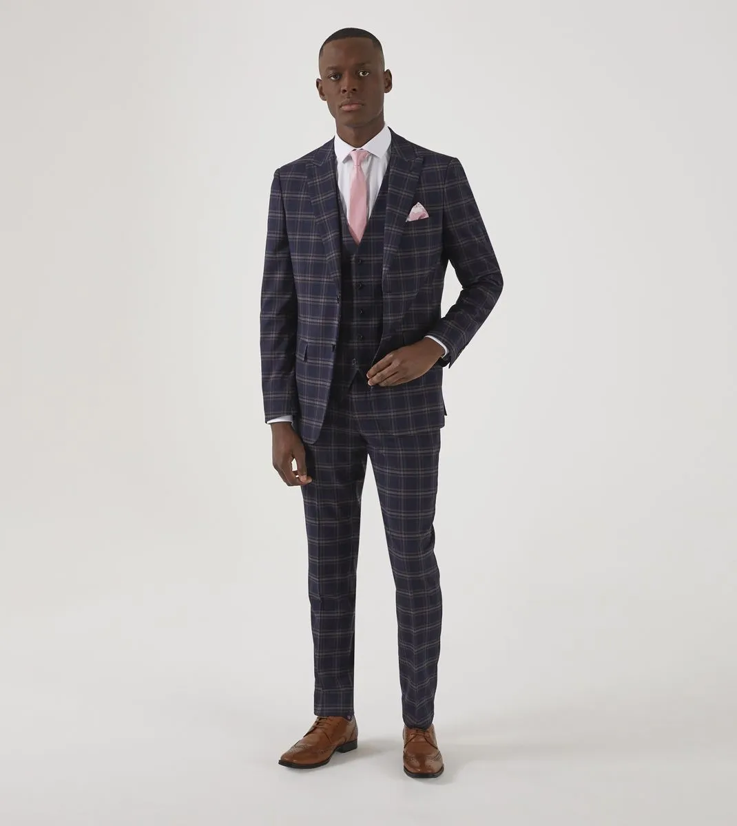 Skopes Stewart Blue & Pink Check Blazer Jacket