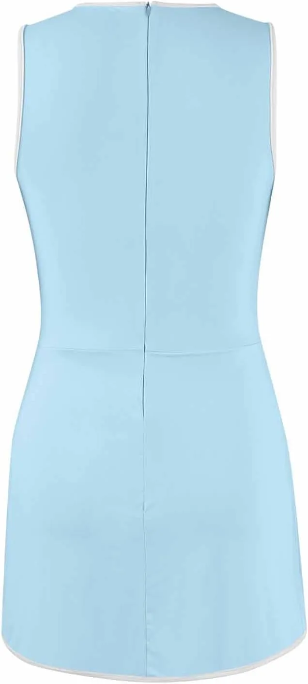 Skort Dress for Women Slimming Sleeveless Athleisure Mini Tennis Dress with Shorts Cute Summer Active Golf Shift Dresses