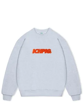 Sprinters Chenille Crew - White Marle / Orange