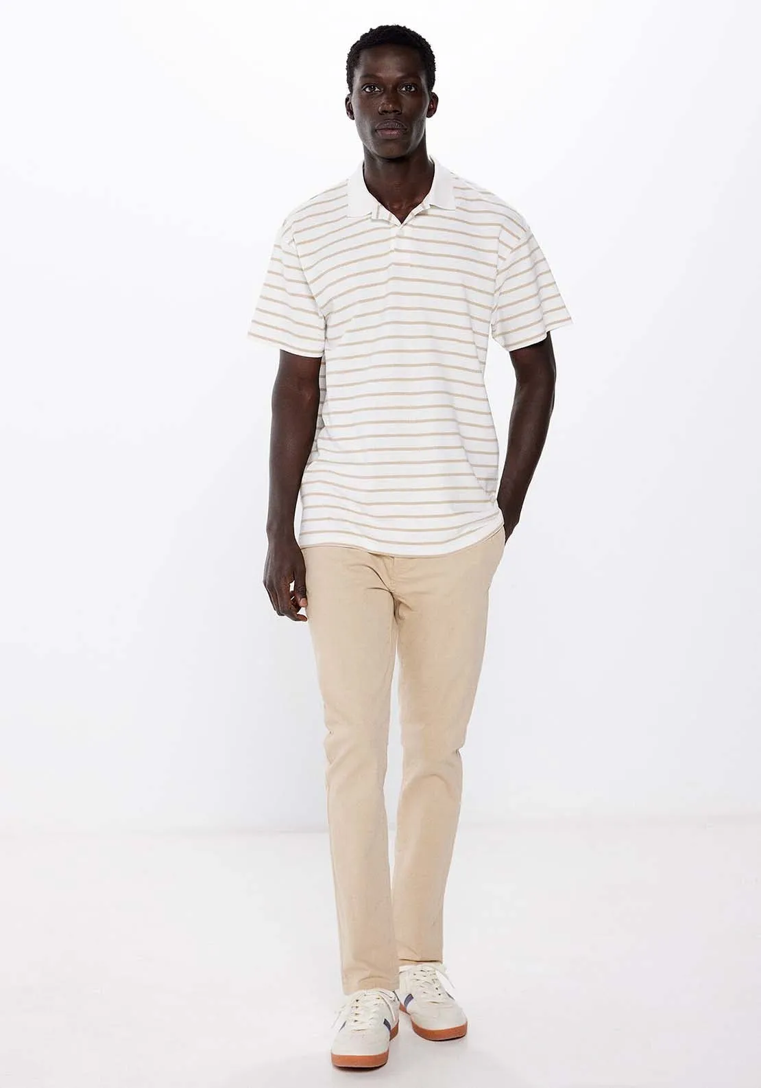 Striped polo shirt